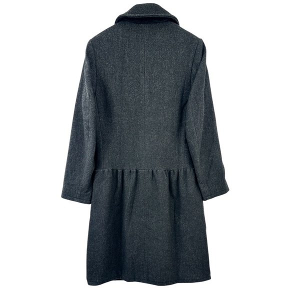 [sold] Dries Van Noten Charcoal Dark Gray Single Breasted Wool Blend Car Coat - Picture 2 of 7